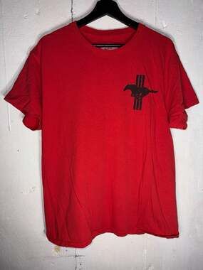Ford Mustang 50th Anniversary Graphic T-Shirt Red Size L